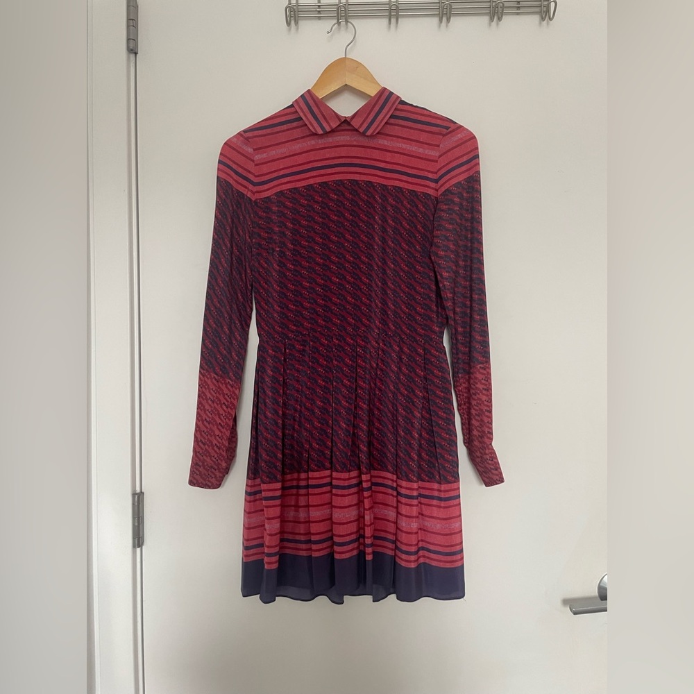 Opening Ceremony Pink and Navy Striped Dress